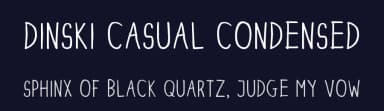 Dinski Casual Condensed by stnclknkl — Script Handwritten Font — thumbnail 2
