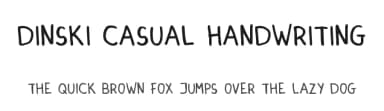 Dinski Casual Handwriting by stnclknkl — Script Handwritten Font — thumbnail 1