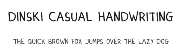 Dinski Casual Handwriting by stnclknkl — Script Handwritten Font