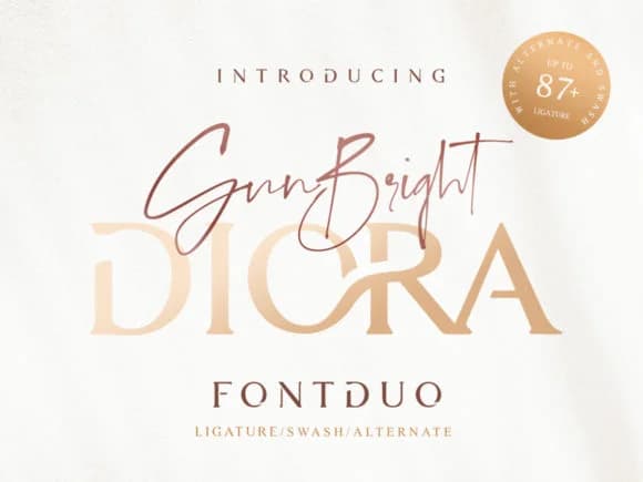 Diora Duo Font by Ratin Creative — Script Handwritten Font