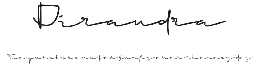 Dirandra by Mozyen Studio — Script Handwritten Font