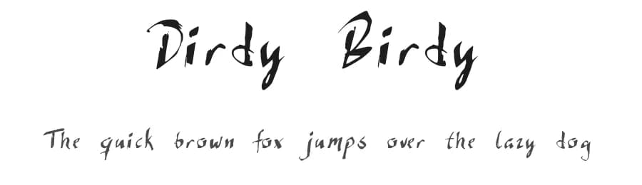 Dirdy Birdy by ThorType — Script Handwritten Font