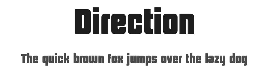 Direction by BrandSemut — Sans Serif Font