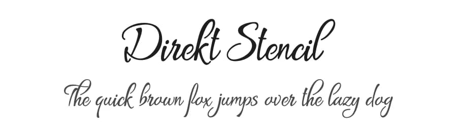 Direkt Stencil by Digital Typeface Studio — Script Handwritten Font
