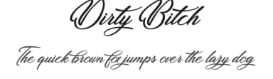 Dirty Bitch by Octotype  | Thomas Boucherie — Script Handwritten Font — thumbnail 1
