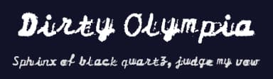 Dirty Olympia by Xerographer Fonts — Script Handwritten Font — thumbnail 2