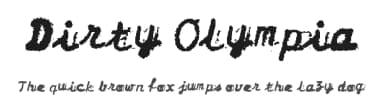 Dirty Olympia by Xerographer Fonts — Script Handwritten Font — thumbnail 1