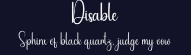 Disable by Scratchones — Script Handwritten Font — thumbnail 2