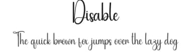 Disable by Scratchones — Script Handwritten Font — thumbnail 1