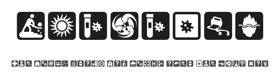 Disaster by Glyphcraft — Dingbats Font