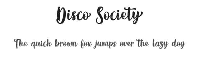 Disco Society by Typhoon Type - Suthi Srisopha — Script Handwritten Font