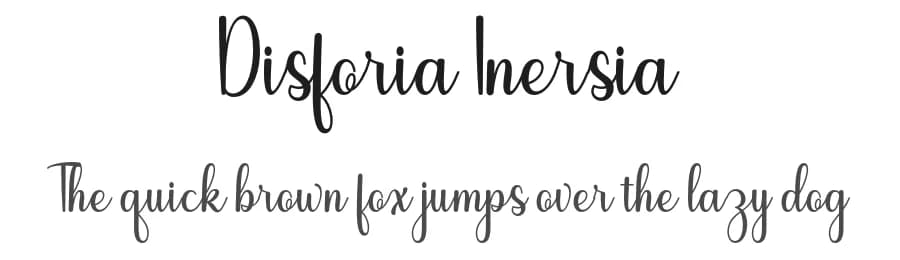 Disforia Inersia by Skinny Type — Script Handwritten Font — preview 1