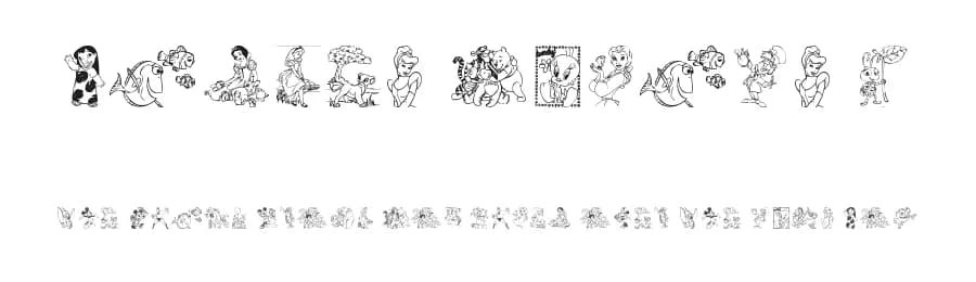 Disney family 1 by Ding Bang — Dingbats Font