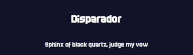 Disparador by Tobias Sommer — Sans Serif Font — thumbnail 2