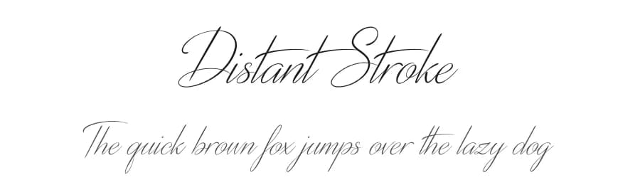 Distant Stroke by Youssef Habchi — Script Handwritten Font