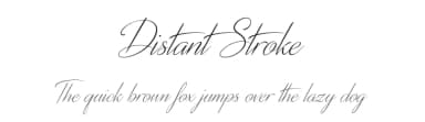 Distant Stroke by Youssef Habchi — Script Handwritten Font — thumbnail 1