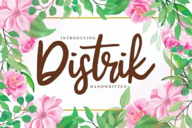 Distrik Font by Vunira — Script Handwritten Font — thumbnail 1