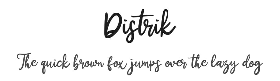 Distrik by Vunira Design — Script Handwritten Font