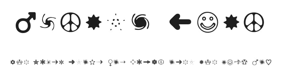 Distro Bats by Peter  A — Dingbats Font