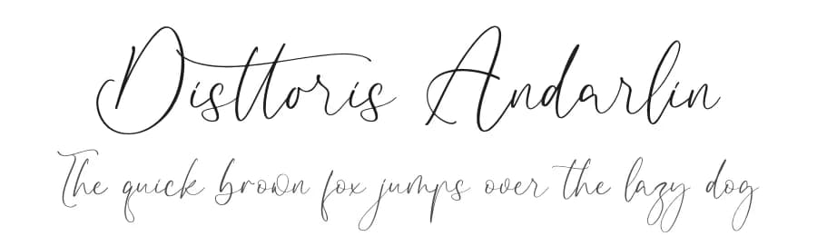 Disttoris Andarlin by Storytype Studio — Script Handwritten Font