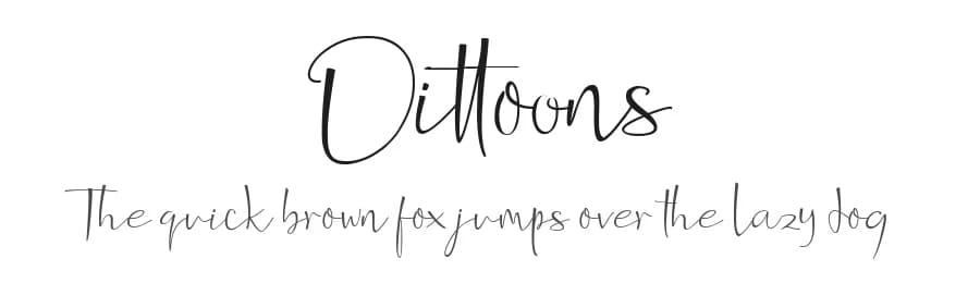 Dittoons by Gigih Wiryana — Script Handwritten Font