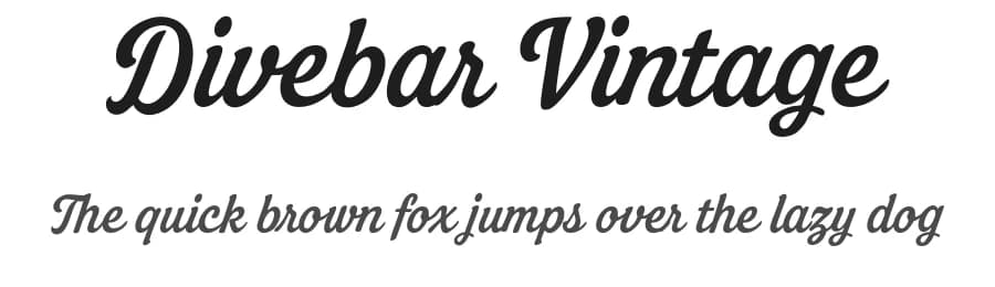 Divebar Vintage by Måns Grebäck — Script Handwritten Font