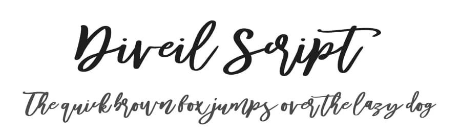 Diveil Script by alphArtype — Script Handwritten Font
