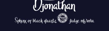 Djonathan by Calligraphy Fonts — Script Handwritten Font — thumbnail 2