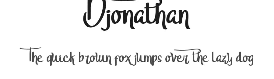 Djonathan by Calligraphy Fonts — Script Handwritten Font