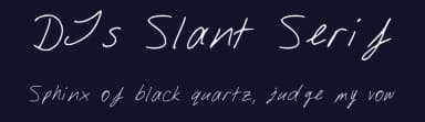 DJs Slant Serif by ClockworkFonts — Script Handwritten Font — thumbnail 2