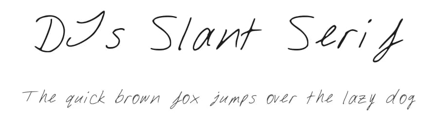 DJs Slant Serif by ClockworkFonts — Script Handwritten Font