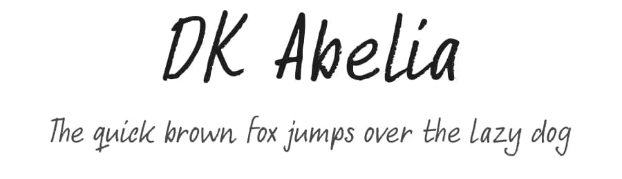 DK Abelia by Hanoded — Script Handwritten Font