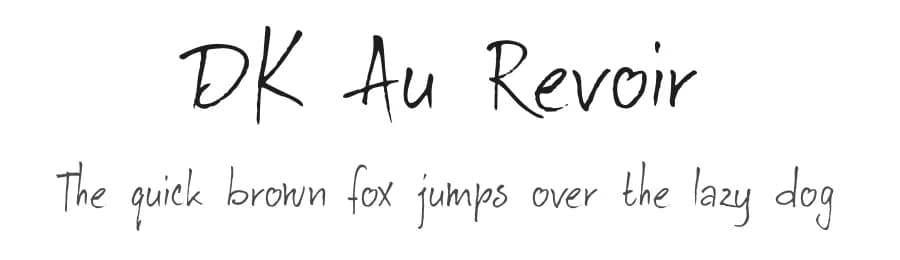 DK Au Revoir by Hanoded — Script Handwritten Font