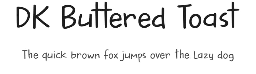 DK Buttered Toast by Hanoded — Script Handwritten Font
