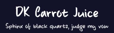 DK Carrot Juice by Hanoded — Script Handwritten Font — thumbnail 2