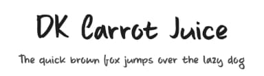 DK Carrot Juice by Hanoded — Script Handwritten Font — thumbnail 1