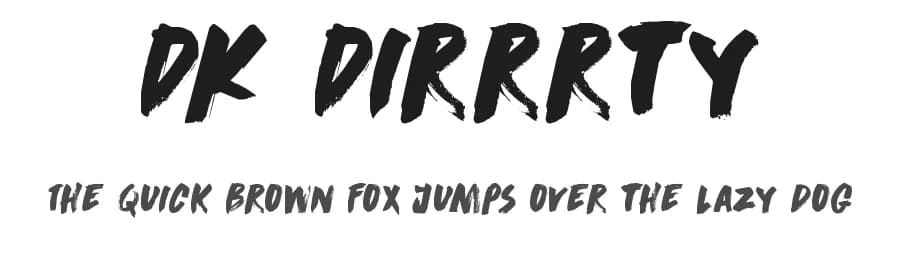 DK Dirrrty by Hanoded — Script Handwritten Font