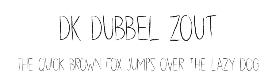 DK Dubbel Zout by Hanoded — Script Handwritten Font