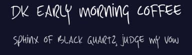 DK Early Morning Coffee by Hanoded — Script Handwritten Font — thumbnail 2