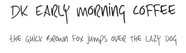 DK Early Morning Coffee by Hanoded — Script Handwritten Font — thumbnail 1