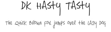 DK Hasty Tasty by Hanoded — Script Handwritten Font — thumbnail 1