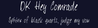 DK Hey Comrade by Hanoded — Script Handwritten Font — thumbnail 2