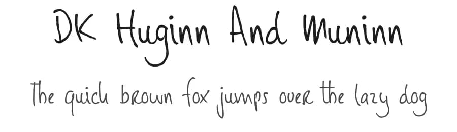 DK Huginn And Muninn by Hanoded — Script Handwritten Font