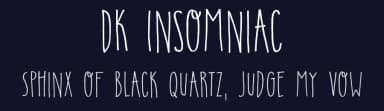 DK Insomniac by Hanoded — Script Handwritten Font — thumbnail 2