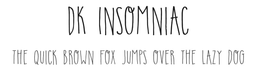 DK Insomniac by Hanoded — Script Handwritten Font