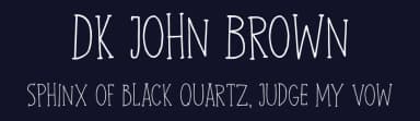 DK John Brown by Hanoded — Script Handwritten Font — thumbnail 2
