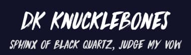 DK Knucklebones by Hanoded — Script Handwritten Font — thumbnail 2