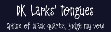 DK Larks' Tongues by Hanoded — Script Handwritten Font — thumbnail 2