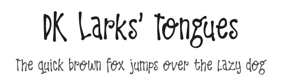 DK Larks' Tongues by Hanoded — Script Handwritten Font