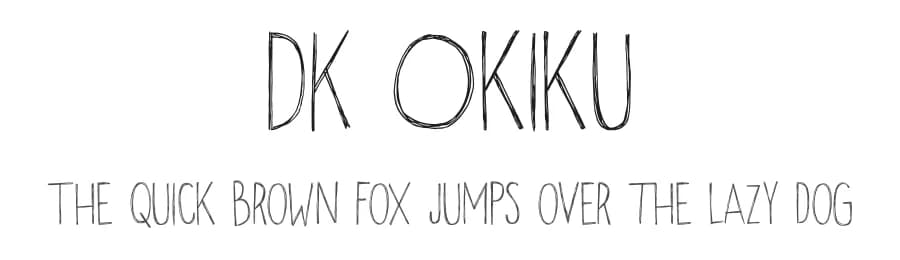 DK Okiku by Hanoded — Script Handwritten Font